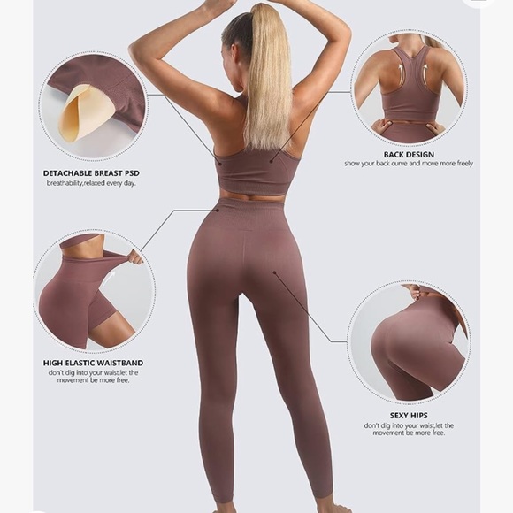 Lingdu Two Piece Yoga Set - Picture 2 of 9